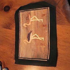 Vintage Banana Leaf Flamingo Art Picture